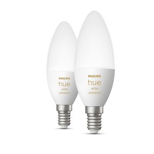 Philips Lighting Hue LED-lamp (uitbreiding) 871951435673300 Energielabel: G (A - G) Hue White Amb. Doppelpack E14 2x470lm E14 5.2 W Warmwit tot koudwit