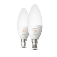 Philips Lighting Hue LED-lamp (uitbreiding) 871951435673300 Energielabel: G (A - G) Hue White Amb. Doppelpack E14 2x470lm E14 5.2 W Warmwit tot koudwit - thumbnail