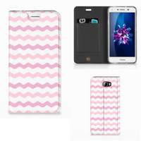 Huawei Y5 2 | Y6 Compact Hoesje met Magneet Waves Roze