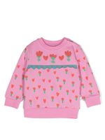 Stella McCartney Kids sweat en coton biologique à motif tulipe - Rose - thumbnail