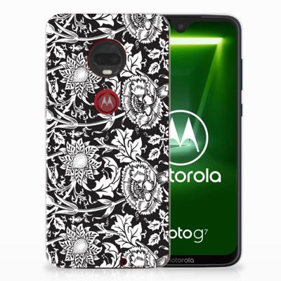 Motorola Moto G7 | G7 Plus TPU Case Black Flowers
