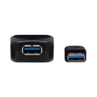 Manhattan USB-kabel USB 3.2 Gen1 (USB 3.0 / USB 3.1 Gen1) USB-A stekker, USB-A bus 5.00 m Zwart 150712 - thumbnail