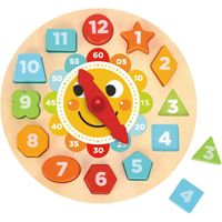 Tooky toy Klokpuzzel Educatief Houten Speelgoed 13-delig