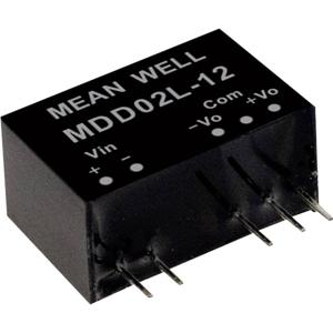 Mean Well MDD02M-09 DC/DC-convertermodule 111 mA 2 W Aantal uitgangen: 2 x Inhoud 1 stuk(s)