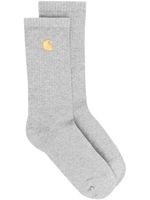 Carhartt WIP chaussettes nervurées à logo brodé - Gris