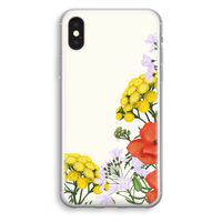 Wilde bloemen: iPhone XS Transparant Hoesje