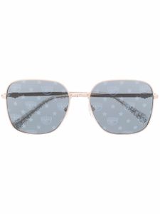 Chiara Ferragni lunettes de soleil à monture carrée - Or