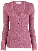 Gabriela Hearst cardigan nervuré à design chiné - Rose