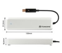 Transcend JetDrive™ 855 Mac 960 GB Externe SSD harde schijf Thunderbolt 3 Zilver TS960GJDM855 - thumbnail