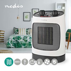 Nedis HTFA19WT electrische verwarming Binnen Wit Ventilator elektrisch verwarmingstoestel