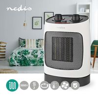 Nedis HTFA19WT electrische verwarming Binnen Wit Ventilator elektrisch verwarmingstoestel - thumbnail