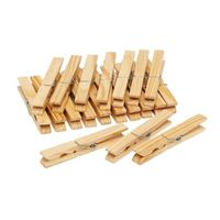 50x Wasknijpers/wasgoedknijpers van hout 7 cm   -