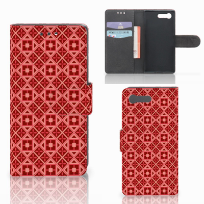 Sony Xperia X Compact Telefoon Hoesje Batik Rood Sony Xperia X Compact Telefoon Hoesje Batik Rood