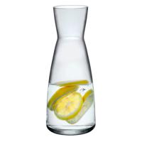 Drank/water karaf of kleine vaas - glas - transparant - D8 cm x H20 cm - 500 ML