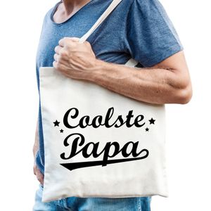 Katoenen cadeau tasje Coolste papa