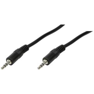 LogiLink CA1048 Jackplug Audio Aansluitkabel 0.20 m Zwart (mat)