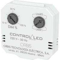 ORBIS Zeitschalttechnik OB200010 Dimmer (inbouw) Geschikt voor lampen: Gloeilamp, Spaarlamp, Halogeenlamp, LED-lamp Wit - thumbnail