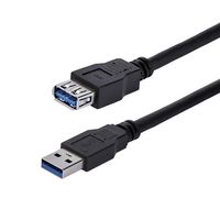 StarTech.com 1m SuperSpeed USB 3.0 Verlengkabel A naar A Zwart M/F - thumbnail