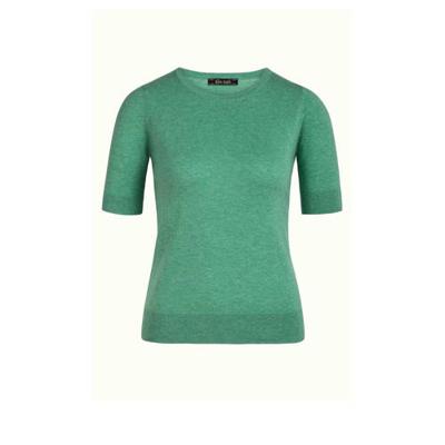 King Louie fijngebreide top Cocoon groen