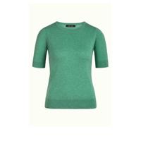 King Louie fijngebreide top Cocoon groen