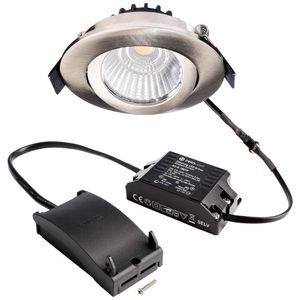 Deko Light 565373 Dione LED-inbouwlamp Energielabel: E (A - G) LED LED vast ingebouwd 8.50 W Nikkel