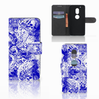 Telefoonhoesje met Naam Motorola Moto G4 Play Angel Skull Blauw
