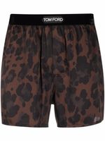 TOM FORD boxer à imprimé léopard - Marron - thumbnail