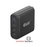 club3D CAC-1912 Laptop netvoeding 100 W Binnen Aantal uitgangen: 2 x, 2 x USB-A, USB-C GaN, USB Power Delivery (USB-PD) - thumbnail