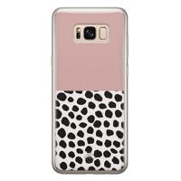 Samsung Galaxy S8 siliconen hoesje - Pink dots