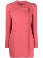 Giorgio Armani Pre-Owned veste sans col à boutonnière croisée (années 1980) - Rose