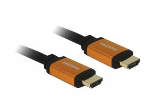 DeLOCK 85727 HDMI kabel 1 m HDMI Type A (Standaard) Zwart, Goud