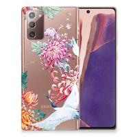 Samsung Note 20 TPU Hoesje Bird Flowers
