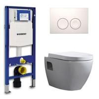 Geberit UP 100 Toiletset - Inbouw WC Hangtoilet Wandcloset - Daley Delta 21 Wit