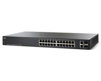 Small Business Smart Plus SG220-26P - Switch - Beheerd - 24 x 10/100/1000 (PoE+) + 2 x Gigabit SFP-combinatie - desktop, rack-uitvoering - PoE+ (180 W)