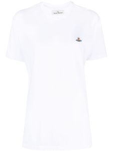 Vivienne Westwood t-shirt en coton à motif Orb brodé - Blanc