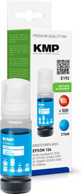 KMP Navulinkt vervangt Epson 104, T00P2 Compatibel Cyaan 70 ml E192 1648,0003