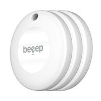 Beeep BeTag Smart Bluetooth-tracker voor Android met Google Find My Device, GPS-tracking voor sleutels, tassen en fietsen, waterdicht (IP67), CR2032-batterij, incl. koorden (wit)