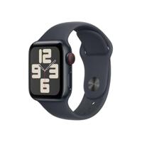 Apple Watch SE (2e gen.) GPS + Cellular 40 mm Smartwatch - Kast van middernacht aluminium - Middernacht sportbandje (S/M). Conditie en slaap bijhouden, ongelukdetectie, hartritme monitoren