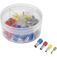 TRU COMPONENTS 739966 Assortiment adereindhulzen 4 mm², 6 mm², 10 mm², 16 mm² Deels geïsoleerd Grijs, Geel, Rood, Blauw 100 stuk(s) - thumbnail