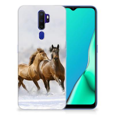 OPPO A9 2020 TPU Hoesje Paarden OPPO A9 2020 TPU Hoesje Paarden