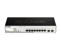 D-Link DGS-1210-10 10-poorts Gigabit Smart Switch (8 x 10/100/1000 Mbit/s Base-T-poorten, 2 x 100/1000 Mbit/s SFP-poorten)