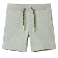 Kindershorts met trekkoord 92 gemêleerd lichtkakikleurig, shorts voor kinderen, kindershorts met trekkoord in de taille, shorts voor kinderen