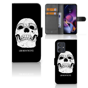 Telefoonhoesje met Naam Motorola Moto G54 Skull Eyes