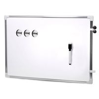 Magnetisch whiteboard/memobord met marker/ophanghaak magneten - 60 x 40 cm - thumbnail