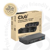 CLUB3D DisplayPort/HDMI KVM Switch For Dual DisplayPort 4K 60Hz - thumbnail