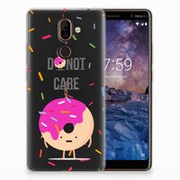 Nokia 7 Plus Siliconen Case Donut Roze - thumbnail