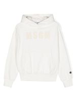 MSGM Kids hoodie à effet usé - Blanc