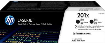 HP 201X (CF400XD) Toner Zwart Voordeelbundel 2-pack Hoge capaciteit