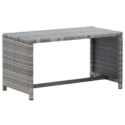 vidaXL Salontafel 70x40x38 cm poly rattan antraciet