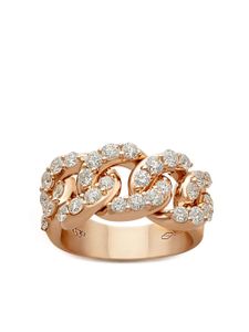 LEO PIZZO bague Groumette en or rose 18ct ornée de diamants